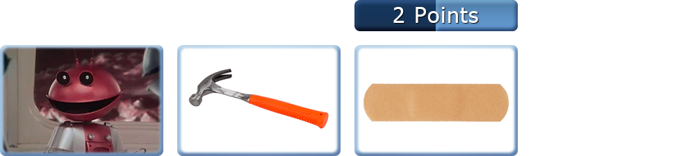 The third part of a question in the style of Only Connect. The clues so far are “Smash”, “hammer” and “plaster” – can you work out the connection to score two points?